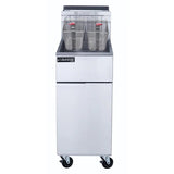 Dukers DCF4-NG 50 lb. Floor Fryer with 4 Tube Burner 120,000 BTU Natural Gas