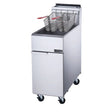 Dukers DCF4-NG 50 lb. Floor Fryer with 4 Tube Burner 120,000 BTU Natural Gas