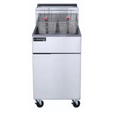 Dukers DCF5-NG 70lb.Floor Fryer with 5 Tube Burner  150,000 BTU Natural Gas