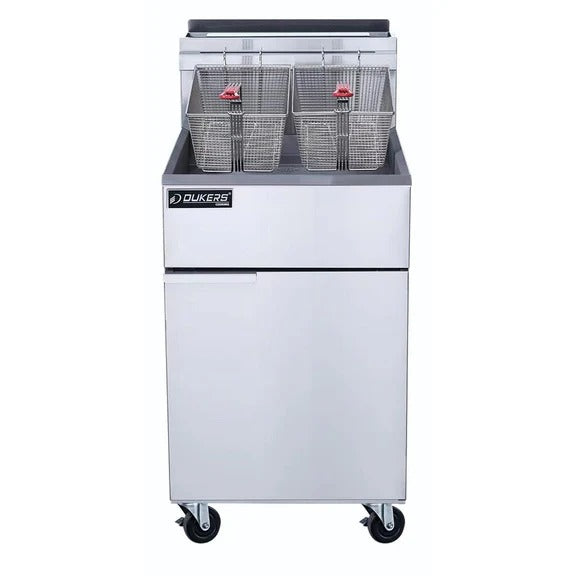 Dukers DCF5-NG 70lb.Floor Fryer with 5 Tube Burner  150,000 BTU Natural Gas