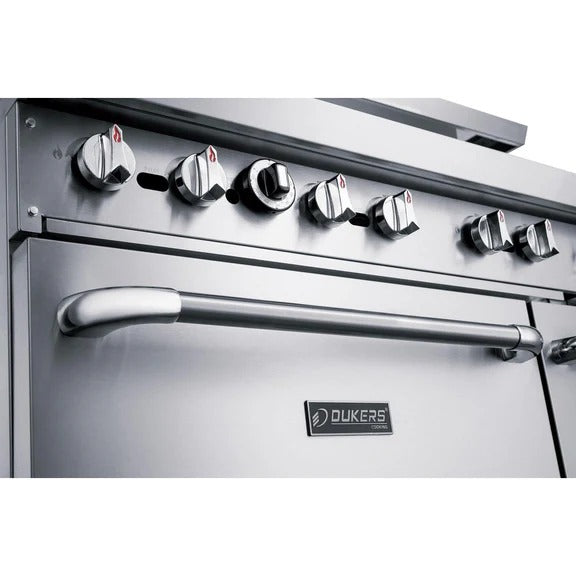 Dukers DCR60-10B 60" Natural Gas Range with (10) Open Burners