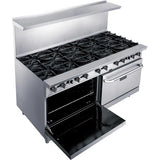 Dukers DCR60-10B 60" Natural Gas Range with (10) Open Burners