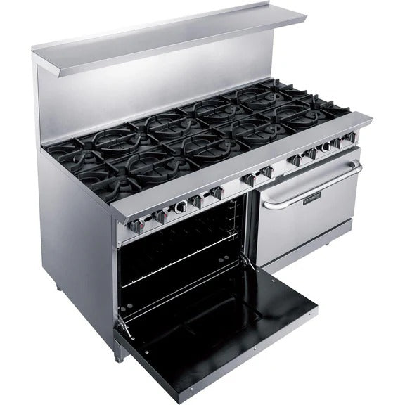 Dukers DCR60-10B 60" Natural Gas Range with (10) Open Burners