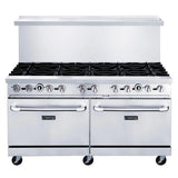 Dukers DCR60-10B 60" Natural Gas Range with (10) Open Burners