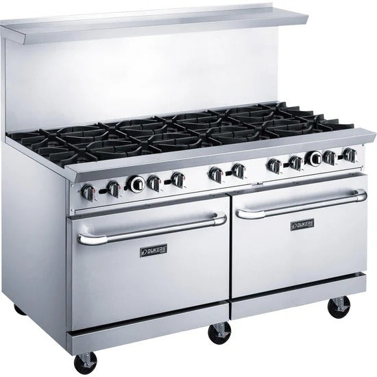 Dukers DCR60-10B 60" Natural Gas Range with (10) Open Burners