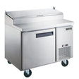 Dukers DPP44 44" 6 pan Pizza Prep Table Refrigerator 988 Cu Ft