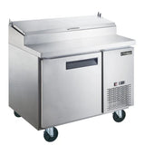 Dukers DPP44 44" 6 pan Pizza Prep Table Refrigerator 988 Cu Ft