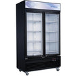 Dukers DSM-41F 47 1/4"W Two Swinging Glass Door Merchandiser Freezer  25.76 Cu. Ft