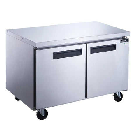 Dukers DUC60R 60" Two Solid Door Undercounter Worktop Refrigerator 15.53 Cu. Ft.