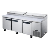 Dukers DPP90 90" 12 Pan Pizza Prep Table Refrigerator 24.89 Cu. Ft.