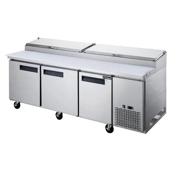 Dukers DPP90 90" 12 Pan Pizza Prep Table Refrigerator 24.89 Cu. Ft.