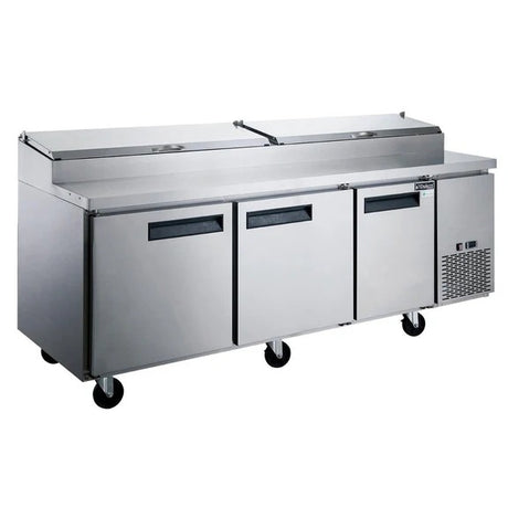 Dukers DPP90 90" 12 Pan Pizza Prep Table Refrigerator 24.89 Cu. Ft.