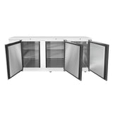 Frigos FGA-BBR-3D-90 89 Three Door Stainless Steel Back Bar Refrigerator