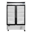 Frigos FGA-BMF-2GD-54 54 Two Hinged Glass Door Stainless Steel Reach-In Merchandiser Freezer 45 Cu. Ft.