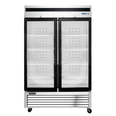 Frigos FGA-BMF-2GD-54 54 Two Hinged Glass Door Stainless Steel Reach-In Merchandiser Freezer 45 Cu. Ft.