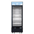 Frigos FGA-MGDF-1D-27-L 27 One Glass Door Black Steel Exterior Freezer Merchandiser 19 Cu. Ft. Left Hinged