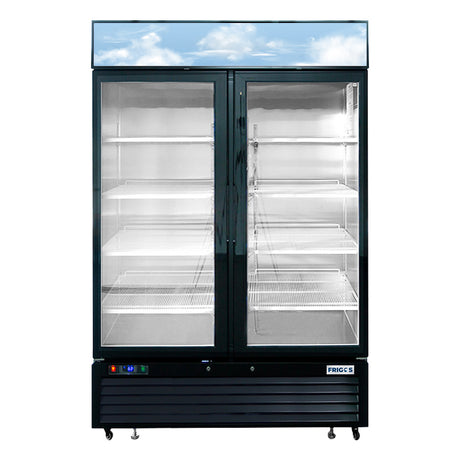 Frigos FGA-MGDF-2D-40 39 Two Glass Door Black Steel Exterior Freezer Merchandiser 29 Cu. Ft.