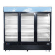 Frigos FGA-MGDF-3D-82 82 Three Glass Door Black Steel Exterior Freezer Merchandiser 68 Cu. Ft.