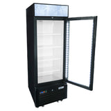 Frigos FGA-MGDR-1D-24 24 One Hinged Glass Door Black Steel Exterior Merchandiser Cooler 11 Cu. Ft.