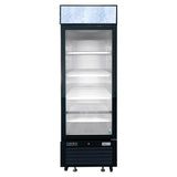 Frigos FGA-MGDR-1D-24 24 One Hinged Glass Door Black Steel Exterior Merchandiser Cooler 11 Cu. Ft.