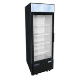 Frigos FGA-MGDR-1D-27-L 27 One Hinged Glass Door Black Steel Exterior Merchandiser Cooler 19 Cu. Ft. Left Hinged