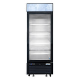 Frigos FGA-MGDR-1D-27-L 27 One Hinged Glass Door Black Steel Exterior Merchandiser Cooler 19 Cu. Ft. Left Hinged