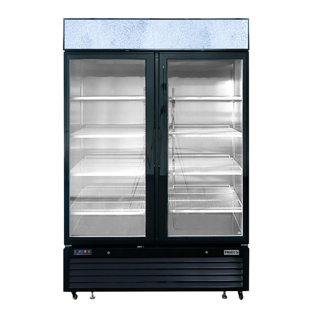 Frigos FGA-MGDR-2D-40 40 Two Hinged Glass Door Black Steel Exterior Merchandiser Cooler 29 Cu. Ft.