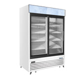 Frigos FGA-MGDR-2D-54-SS 54.38 Two Sliding Glass Door Stainless Steel Reach-In Merchandiser Refrigerator 45 Cu. Ft.