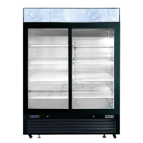 Frigos FGA-MGDR-2SD-54 54 Two Glass Door Black Steel Exterior Refrigerator Merchandiser 45 Cu. Ft.