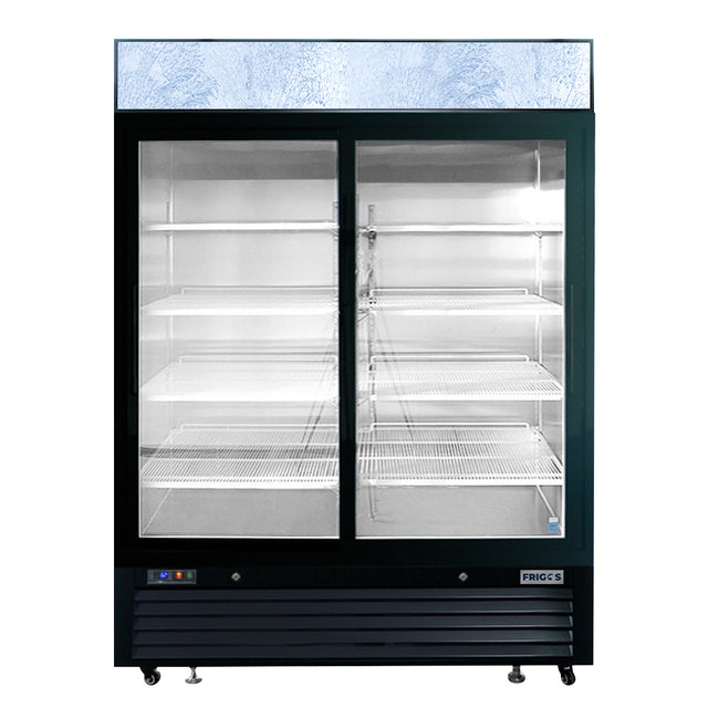 Frigos FGA-MGDR-2SD-54 54 Two Glass Door Black Steel Exterior Refrigerator Merchandiser 45 Cu. Ft.