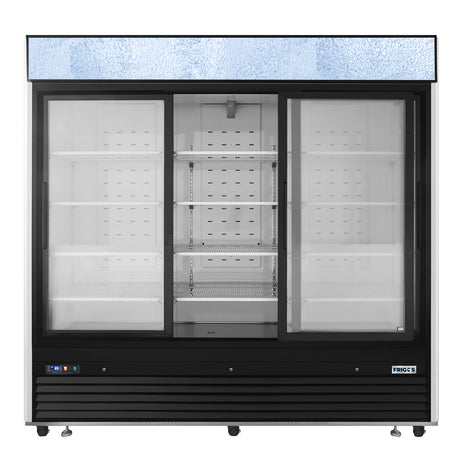 Frigos FGA-MGDR-3D-88 88 Black Exterior Sliding Glass Door Refrigerator Merchandiser 64.4 Cu. Ft.