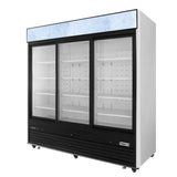 Frigos FGA-MGDR-3SD-88 88 Black Exterior Sliding Glass Door Refrigerator Merchandiser 64.4 Cu. Ft.