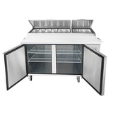 Frigos FGA-PZPT-2D-67 67 Two Solid Door Refrigerated Pizza Prep Table (9) 13 size pans