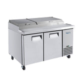 Frigos FGA-PZPT-2D-67 67 Two Solid Door Refrigerated Pizza Prep Table (9) 13 size pans