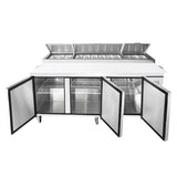 Frigos FGA-PZPT-3D-93 93 Three Solid Door Refrigerated Pizza Prep Table (12) 13 size pans