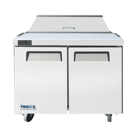 Frigos FGA-SPT-12P-36-MT 36 Two Door Mega Top Refrigerator Sandwich Prep Table (15) 16 Size Pans