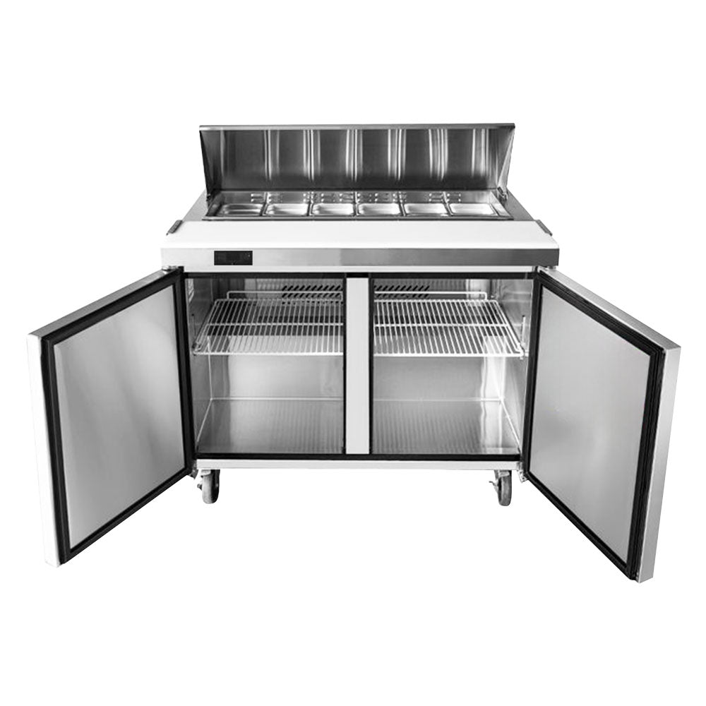 Frigos FGA-SPT-12P-48 48 Two Door Refrigerated Sandwich Prep Table (12) 16 size pans