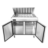 Frigos FGA-SPT-18P-48-MT 48 Two Door Mega Top Refrigerator Sandwich Prep Table (18) 16 size pans