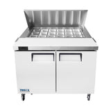 Frigos FGA-SPT-18P-48-MT 48 Two Door Mega Top Refrigerator Sandwich Prep Table (18) 16 size pans