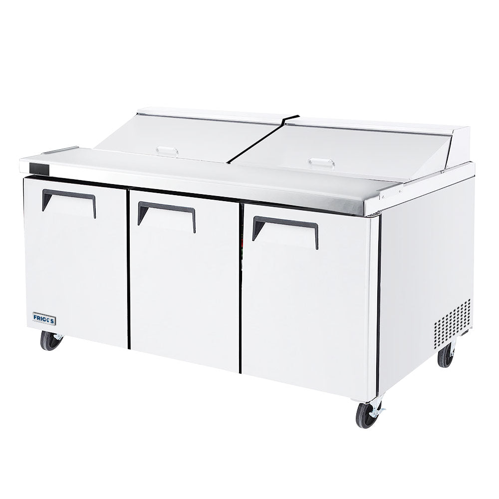 Frigos FGA-SPT-18P-73 73 Three Door Refrigerated Sandwich Prep Table (18) 16 size pans