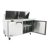 Frigos FGA-SPT-24P-60-MT 60 Two Door Mega Top Refrigerator Sandwich Prep Table (24) 16 size pans