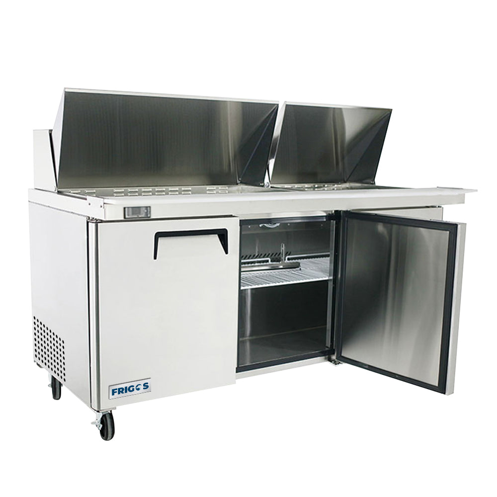 Frigos FGA-SPT-30P-73-MT 73 Three Door Mega Top Refrigerator Sandwich Prep Table (30) 16 size pans