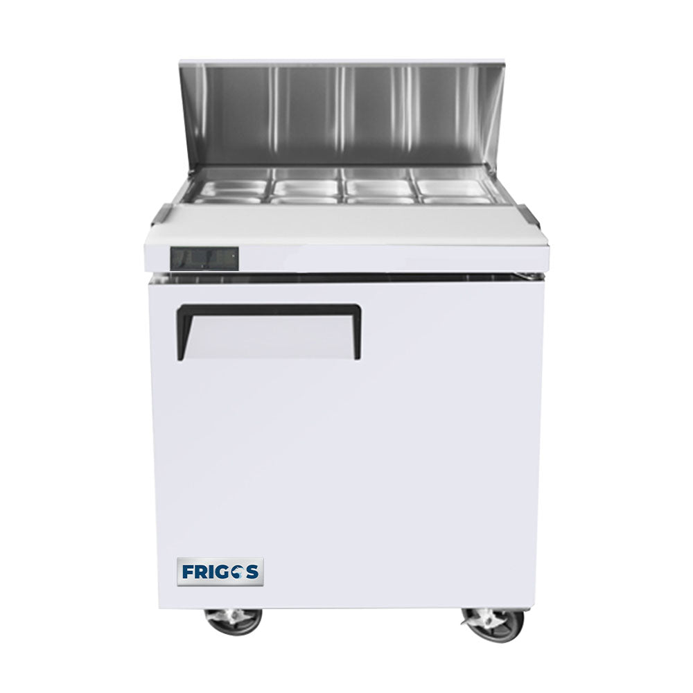 Frigos FGA-SPT-8P-28 27" One Door Refrigerated Sandwich Prep Table (8) 1/6 Size Pans