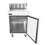 Frigos FGA-SPT-8P-28 27" One Door Refrigerated Sandwich Prep Table (8) 1/6 Size Pans