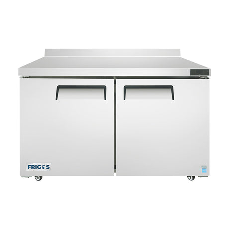 Frigos FGA-WTR-2D-48 48 Two Door Worktop Refrigerator with Backsplash 13 Cu. Ft