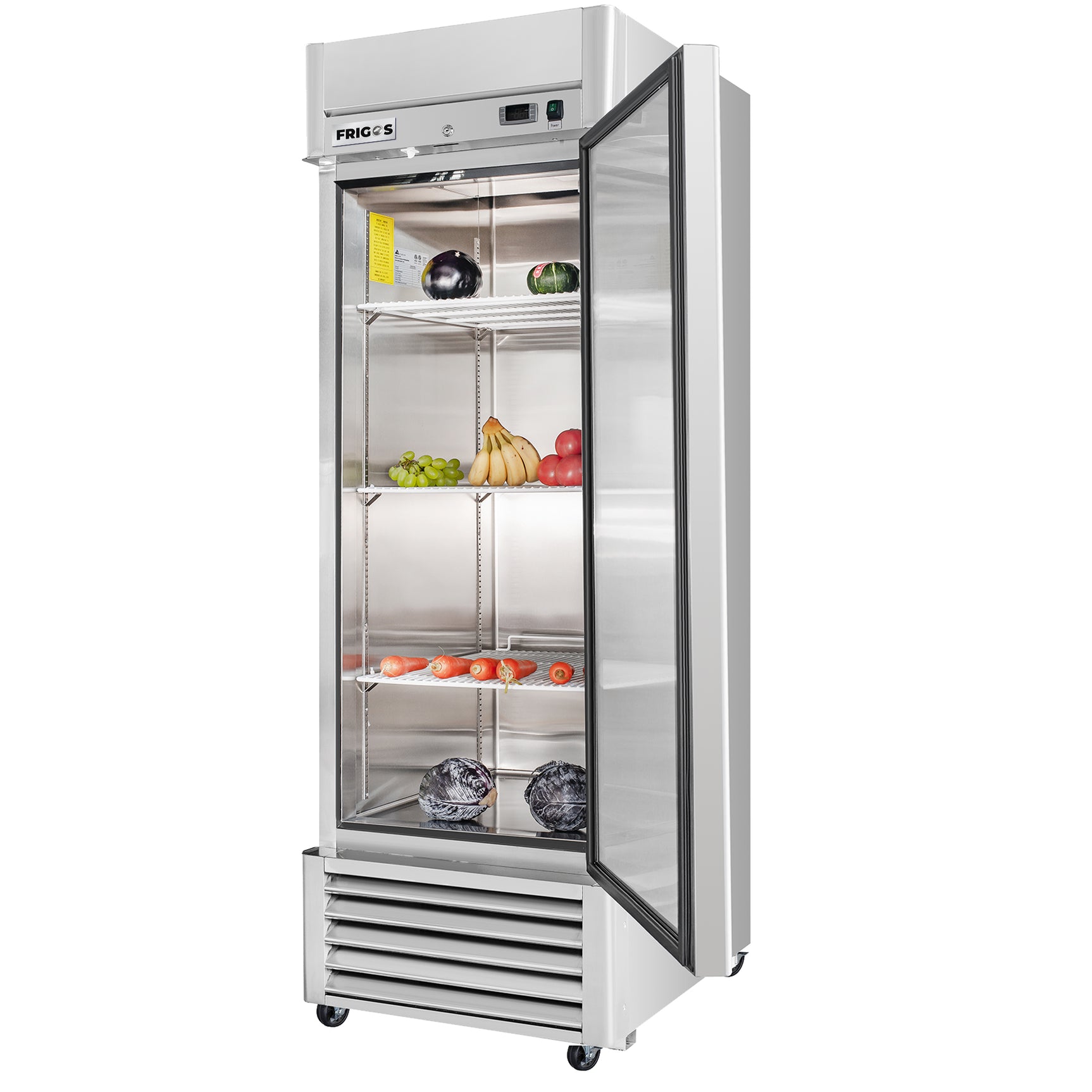 Frigos Platinum FG-RF-1D19V 27 Solid 1 Door Reach-In Commercial Stainless Steel Refrigerator 18.6 Cu Ft