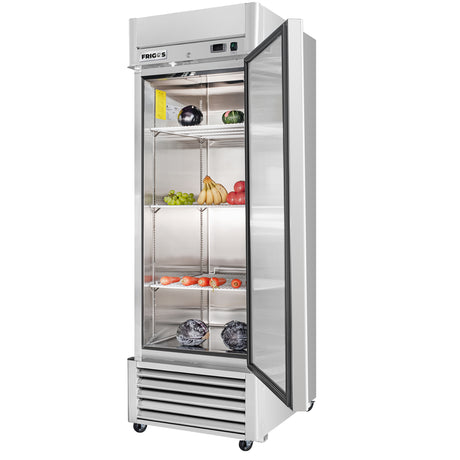 Frigos Platinum FG-RF-1DV 29 Solid 1 Door Reach-In Commercial Stainless Steel Refrigerator 20.3 Cu Ft