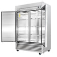 Frigos Platinum FG-RF-2DV 54 Glass 2 Door Reach-In Commercial Stainless Steel Refrigerator 41.9 Cu Ft