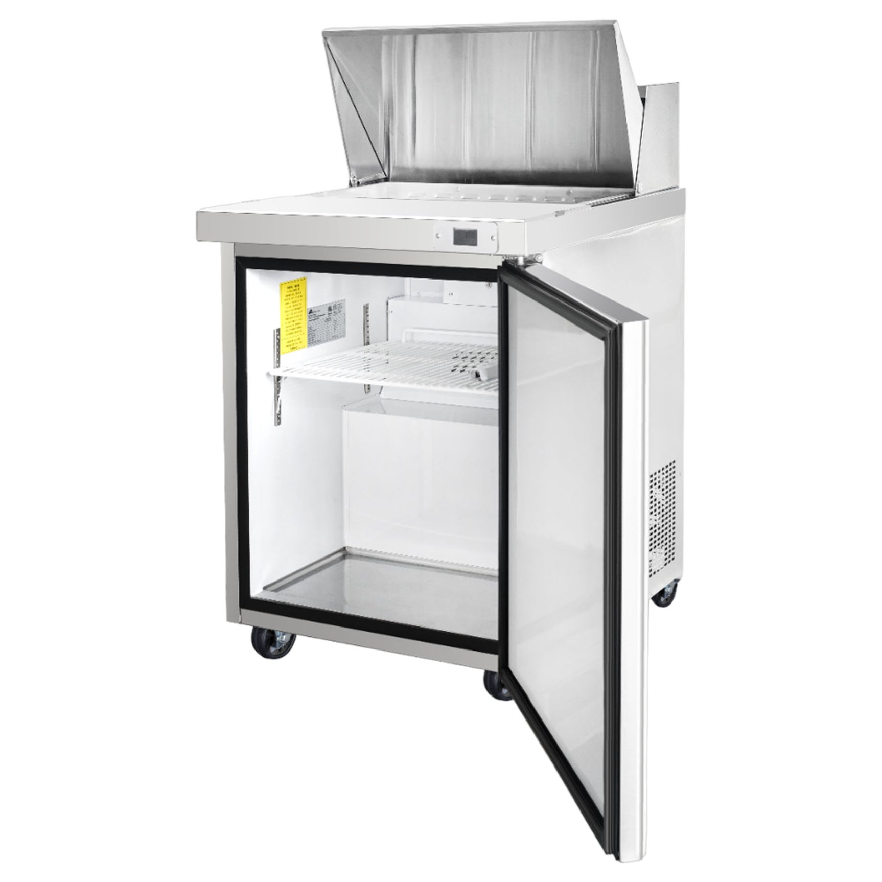 Frigos Platinum FG-SWPT-27-MTV 27 Mega Top 1 Door Stainless Steel Refrigerated Sandwich Prep Table