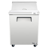 Frigos Platinum FG-SWPT-27-MTV 27 Mega Top 1 Door Stainless Steel Refrigerated Sandwich Prep Table